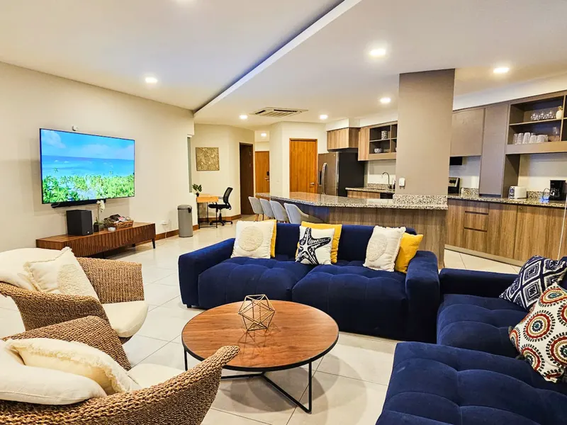 Living and kitchen