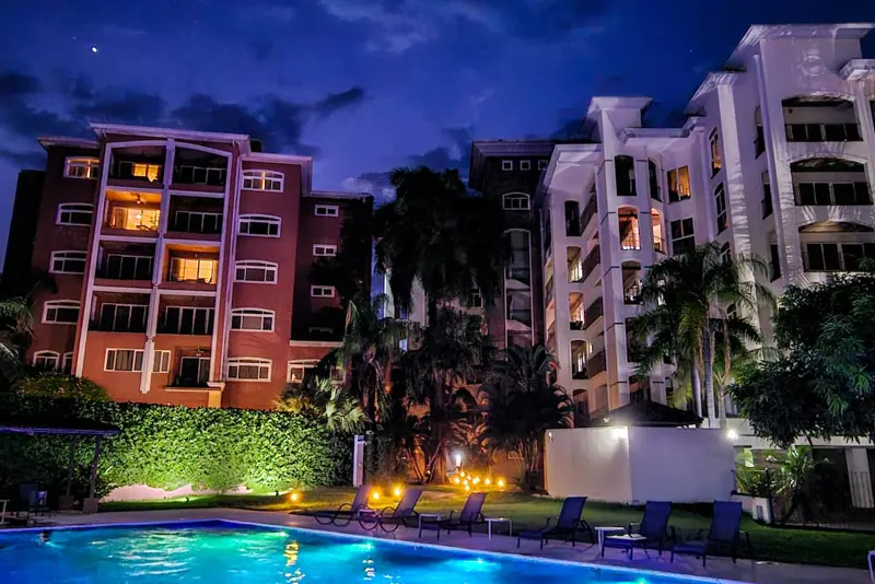 Pool at night